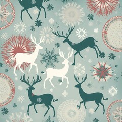 christmas pattern with deer