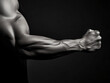 Close-up Arm muscles biceps Generative ai