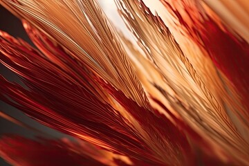 Canvas Print - vibrant red and orange flower in close-up Generative AI