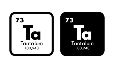 Tantalum icon set. vector template illustration  for web design