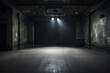 © Kafi - An empty stage in a dark room, an Empty space in a dark Studio room, Generative AI