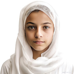 Beautiful middle eastern girl wearing abaya Generative AI