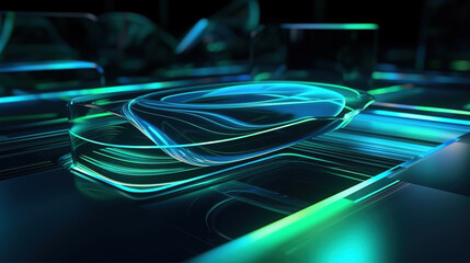 Leinwandbilder - green abstract background,created with generative ai tecnology.