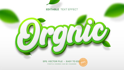 organic 3d editable text effect