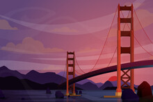 Beautiful Golden Gate Bridge In San Francisco USA