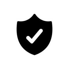 Leinwandbilder - Shield check mark icon or security shield protection icon with tick symbol. web vector icon