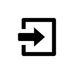 Poster - Login icon with arrow symbol. web vector icon