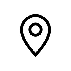 Fototapete - Location pin icon. Map pin place marker icon symbol. web vector icon . line outline