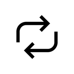 Leinwandbilder - Refresh icon, sync repeat and reload arrow icon symbol convert button sign. recycle icon vector. update icon with two arrows