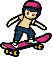 Wall Mural - skateboarding png graphic clipart design