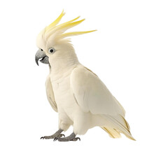Cockatoo Bird Isolated On A Transparent Background, Generative Ai 