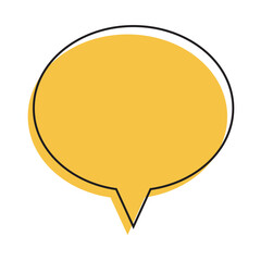 Poster - yellow bubble icon