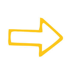 Aufkleber - yellow arrow icon hand drawn