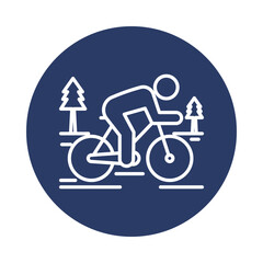 Poster - cycling, bicycle, hill, mountain, tree, cycling ride icon