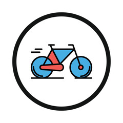 Sticker - bicycle, cycle, road, cycling, bicycle icon