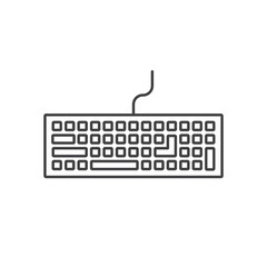 Fototapete - Keyboard vector icon. Keyboard linear flat sign design. Computer keyboard symbol pictogram. Clavier symbol. UX UI keypad icon 