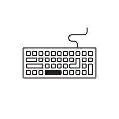Fototapete - Keyboard vector icon. Keyboard linear flat sign design. Computer keyboard symbol pictogram. Clavier symbol. UX UI keypad icon 