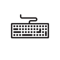 Fototapete - Keyboard vector icon. Keyboard linear flat sign design. Computer keyboard symbol pictogram. Clavier symbol. UX UI keypad icon 