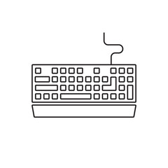 Fototapete - Keyboard vector icon. Keyboard linear flat sign design. Computer keyboard symbol pictogram. Clavier symbol. UX UI keypad icon 