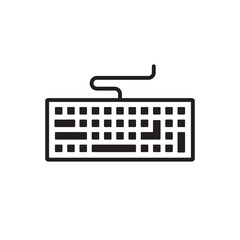 Fototapete - Keyboard vector icon. Keyboard linear flat sign design. Computer keyboard symbol pictogram. Clavier symbol. UX UI keypad icon 