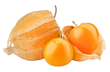 Wall Mural - cape gooseberry, physalis isolated on white background, full depth of field