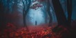 Halloween Fairy Mysterious Forest. Mystical atmosphere. by ai generative