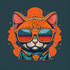 Premium Vector  Best cute cat vintage tshirt design 