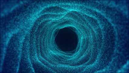 Poster - Colorful Tunnel Background. Abstract digital background. Big data visualization. Data flow information. Concept of digital communication. Wormhole. 3D rendering. 4k animation.