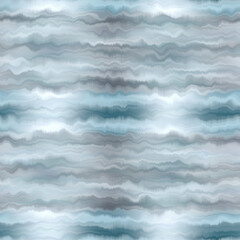 Sticker - Trendy tie dye blue washed pattern in nautical style. All over pattern of textured hippy summer fashion design. 