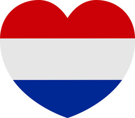 Netherlands Dutch Flag Heart Concept