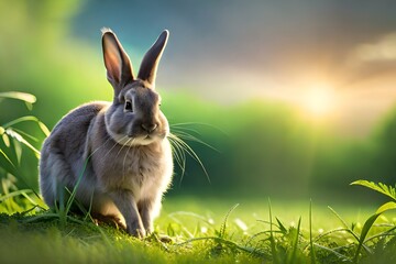 rabbit on the grass