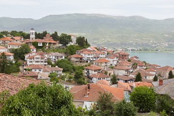 Wall Mural - The beautiful historic town of Ohrid, Macedonia, situated along the Lake Ohrid