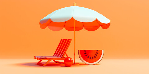 Wall Mural - A cool and minimalist summer background