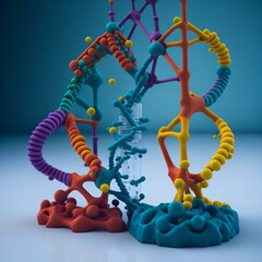 depicting the intricate structure of DNA at the cellular level Generative AI illustrations. 