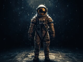 Wall Mural - Astronaut in spacesuit against the background of the night sky Created with Generative AI technology