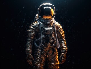 Wall Mural - Astronaut in spacesuit against the background of the night sky Created with Generative AI technology