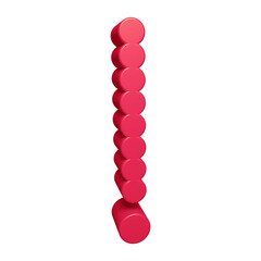 Poster - Pink exclamation mark symbol or icon design in 3d rendering 