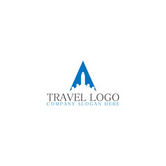 Sticker - Travel Logo Icon Design Template. Air Travel logo isolated on white background