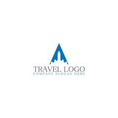 Sticker - Travel Logo Icon Design Template. Air Travel logo isolated on white background