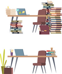 Poster - Office workplace organize. Organized and office workplace organize desk, work table management, working planning