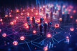 © twindesigner - The Power of Connectivity. Concept of connectivity, where diverse elements intertwine to create a harmonious network. Ai generated