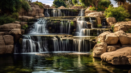  Waterfall hidden in the tropical jungle