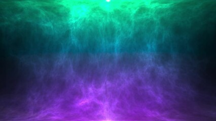 Wall Mural - abstract animated blue and green smoke energy background
