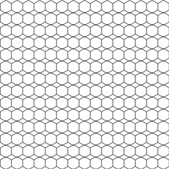 Poster - abstract monochrome rhombus fence pattern.