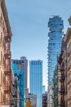 New York, USA - April 23, 2022: Photo Of 56 Leonard Street Or Jenga Building, A Luxurious Residential Tower In Lower Manhattan.