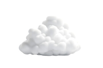 white cloud isolated with transparent background