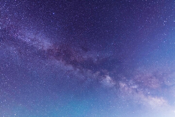 Wall Mural - Beautiful starry night. Bright Milky Way galaxy sky. Starry sky background.