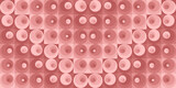 Fototapeta  - Różowe tło z geometrycznym powtarzającym się wzorem. Elipsy tworzące abstrakcyjny wzór. Ilustracja wektorowa.