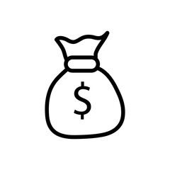 Poster - Money bag icon,vector illustration. vector money bag icon illustration isolated on White background.eps