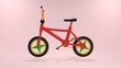 red bicycle motion 3d rendering